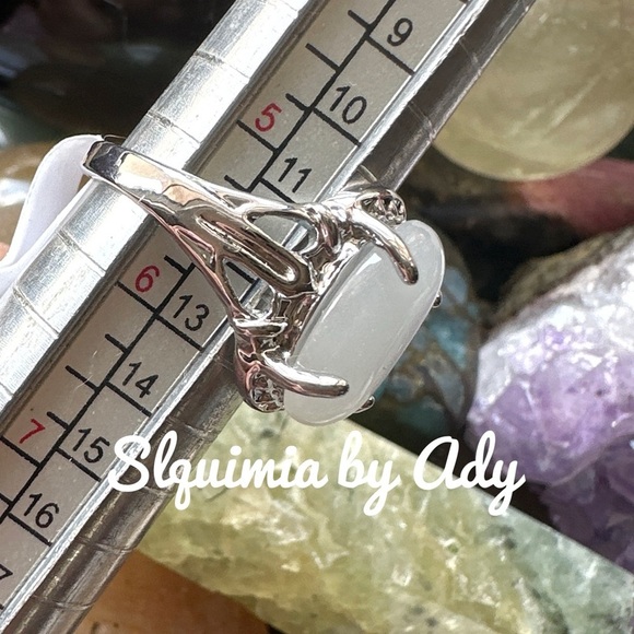 Silver Ring with White Stone - Picture 2 of 2